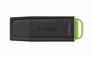 Kingston 256GB kannettava USB 3.2 musta/vihreä