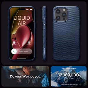 Spigen Liquid Air Suojakuori iPhone 15 Pro Max:lle - laivastonsininen