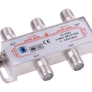 4-way splitter, 5–2450 MHz