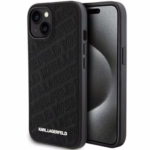 Karl Lagerfeld Suojakuori iPhone 15 6,1 KLHCP15SPQKPMK musta HC QUILTED K PATTERN