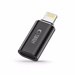 Tech-Protect UltraBoost Lightning (uros) / USB-C (naaras) sovitin - musta