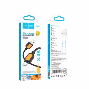 Hoco USB-A - USB-C -kaapeli 3A 1 m X108 - musta