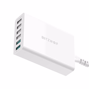 Laturi 6x USB Blitzwolf BW-S15, QC 3.0, 60 W (valkoinen)