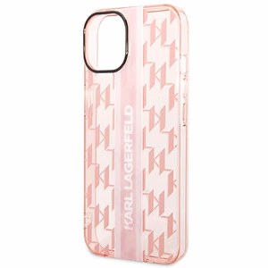 Karl Lagerfeld KLHCP14MHKLSPCP iPhone 14 Plus 6.7 "kovakotelo vaaleanpunainen / vaaleanpunainen Mono pystysuora raidoitus