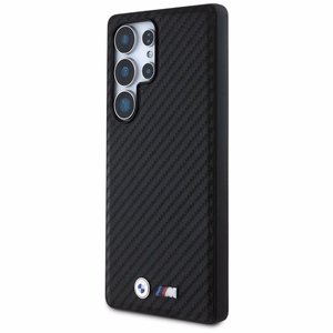 BMW Nahkainen Carbon MagSafe Suojakuori Samsung Galaxy S25 Ultralle - musta