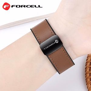 Hihna Samsung Galaxy Watch:lle Forcell F-Design FS20 magneettinen ekologinen nahka 22 mm ruskea