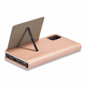 Magneettikorttikotelo Kotelo Samsung Galaxy A12 5G pussi lompakko kortin haltija vaaleanpunainen