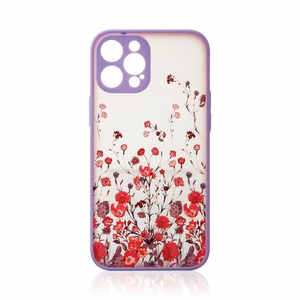 Design Kotelo iPhone 12 Pro Maxille kukka violetti
