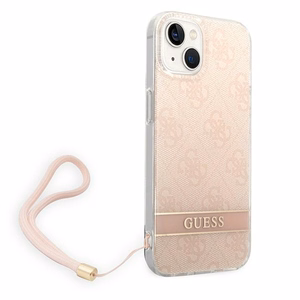 Guess GUOHCP14MH4STP iPhone 14 Plus 6.7 "vaaleanpunainen / vaaleanpunainen kovakotelo 4G Tulosta hihna