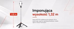 Wozinsky selfiekeppi WC1Y3S teleskooppijalusta 1.3m puhelinpidikkeellä - musta