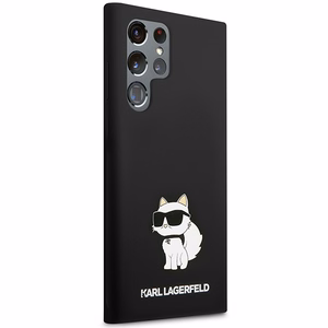 Karl Lagerfeld Suojakuori Samsung Galaxy S24 Ultralle KLHCS24LSNCHBCK musta HC SILICONE NFT CHOUPETTE