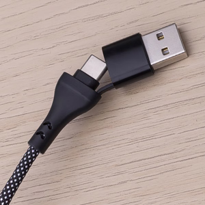 Maxlife ALLin1 kaapeli USB + USB-C - Lightning + 2x USB-C 1,0 m 66W musta