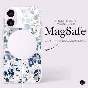 MagSafe-yhteensopiva Kate Spade New York Flowerbed Blue -suojakuori Apple iPhone 16:lle