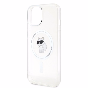 Karl Lagerfeld IML Choupette MagSafe Suojakuori iPhone 15:lle - läpinäkyvä