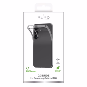 Puro 0.3 NUDE suojakuori Samsung Galaxy S26:lle läpinäkyvä