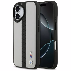 BMW M Perforated Stripe Logo MagSafe Suojakuori iPhone 17:lle - Harmaa