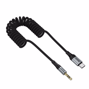Cable AUX Jack 3,5 mm to USB C Hoco 1,5 m UPA33B black
