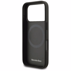 Mercedes Leather The Move MagSafe Suojakuori iPhone 17 Pro:lle - Musta