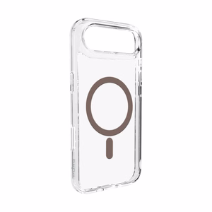 Puro Lite Mag TPU+PC suojakuori MagSafe-yhteensopiva iPhone 17 Air:lle - läpinäkyvä ruskealla renkaalla