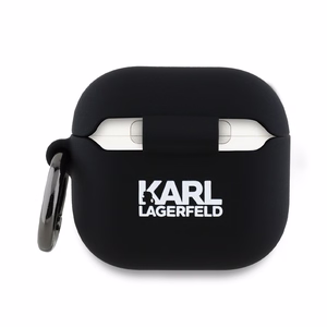 Karl Lagerfeld Silikoninen Karl & Chaupette Head 3D Suojakuori AirPods 4 - Musta