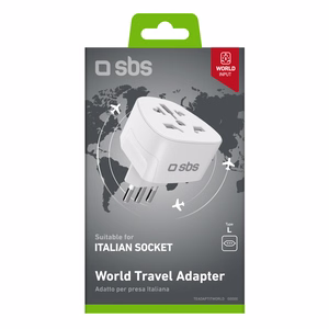 SBS IT Matkasovitin - Universaali - valkoinen