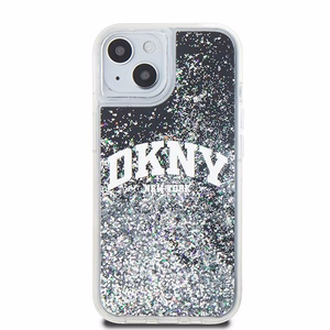 DKNY suojakuori iPhone 15 6,1' HC DKHCP15SLBNAEK musta HC nestemäiset kimalteet kaarilogolla