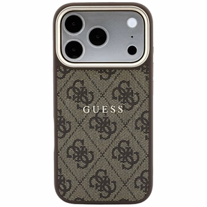 Guess Embossed 4G Classic MagSafe-suojakuori iPhone 17 Pro Max / 18 Pro Max -malleille, ruskea