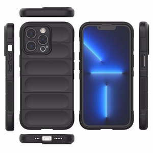 Magic Shield Kotelo iPhone 13 Pro joustava panssaroitu suojus tummansininen