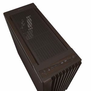ASUS ProArt PA602 Wood Edition metallipaneelinen Midi Tower -kotelo, Retro Brown