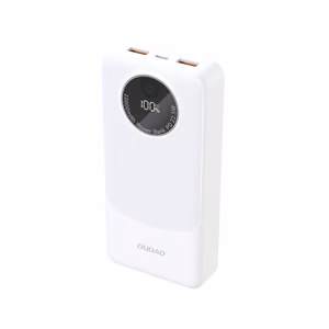 Dudao K12Pro varavirtalähde 22,5W PD 20000mAh USB-A, USB-C - valkoinen