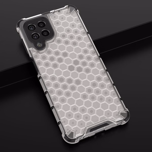 Honeycomb tapauksessa panssaroitu kansi geelirunko Samsung Galaxy M53 5G läpinäkyvää