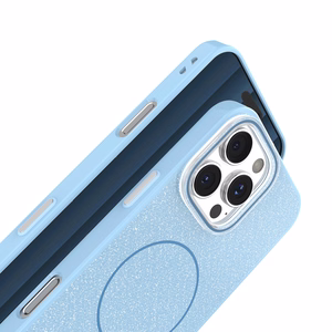 Glitter Thin Mag Suojakuori iPhone 17 Pro 6,3 sininen