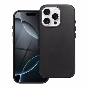 Leather Mag Cover (MagSafe) -suojakuori iPhone 14 Plus:lle, musta