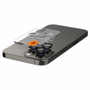 Spigen Glas.tR EZ Fit Optik kamerasuoja iPhone 14 Pro / Pro Max / 15 Pro / Pro Max / 16 Pro / Pro Max 17 Pro / 17 Pro Max - musta 2 kpl.