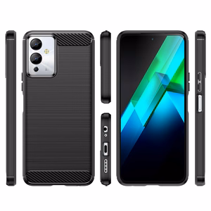 Carbon Case case for Infinix Note 12i flexible silicone carbon cover black