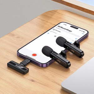 Langaton mikrofonisetti Hoco L20A, USB-C/Lightning, musta