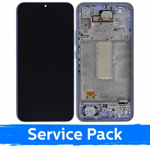 LCD-näyttö yhteensopiva Samsung A346 A34 5G kehyksellä / violetti / (Service Pack)