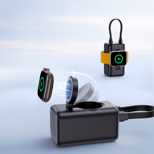 Joyroom JR-W13 5000mAh langaton virtapankki Apple Watchille + USB-C ja Lightning - musta