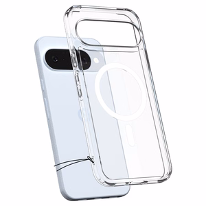 Spigen Ultra Hybrid Mag MagSafe Suojakuori Google Pixel 10 / 10 Pro - Läpinäkyvä ja valkoinen