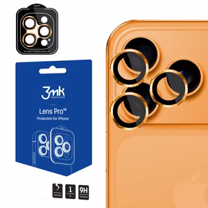 3mk Lens Protection Pro Karkaistu lasi iPhone 17 Pro / 17 Pro Max:lle - Oranssi