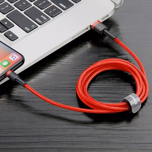 Baseus Cafule USB Lightning -kaapeli 2,4A 0,5m punainen
