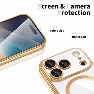 Tech-Protect MagFlex MagSafe Suojakuori iPhone 17 Pro Max:lle - Läpinäkyvä kultainen