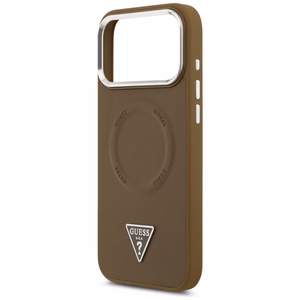 Guess Triangle Logo MagSafe -suojakuori iPhone 17 Pro - ruskea