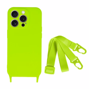 Hihnasuojakuori silikoninen Iphone 14 Pro:lle - design 2 limetti
