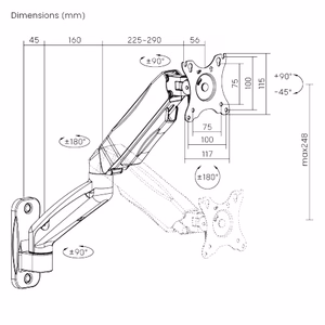 17"-32" Monitor Spring-Assisted Arm Mount
