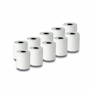Qoltec 51895 -BPA-vapaat lämpöpaperirullat, 57 × 30 mm, 55 g/m², 10 kpl