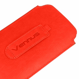 Vennus Deko Suojakuori (Koko 14) iPhone 15:lle/15 Pro:lle/16:lle/16 Pro:lle/Samsung S24:lle/S25:lle punainen