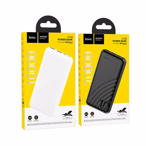 Hoco J123 varavirtalähde 10 000 mAh (2x USB-A, 1x USB-C) - musta