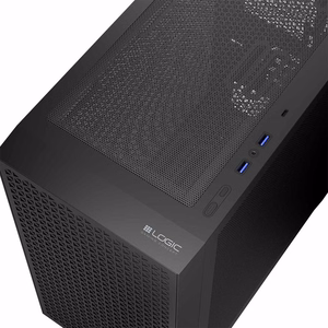 Logic Dart Pro Mini – Mini Tower computer case with USB-C, black (AM-DART-PRO-0000-10)