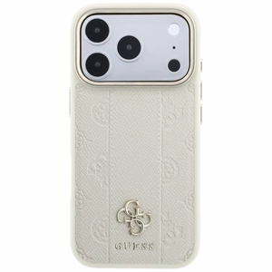 Guess Stripe Peony 4G Logo MagSafe suojakuori mallille iPhone 18 Pro / 17 Pro – väri: beige